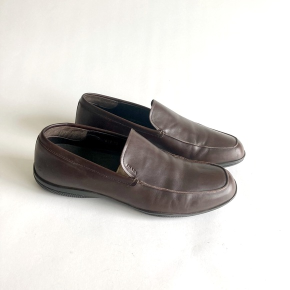 Prada Other - Men’s Prada Brown Genuine Leather Rubber Outsole Loafers size 10